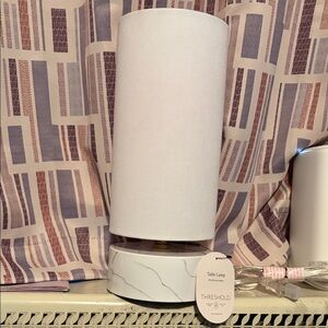 Threshold Cream Marble Base Table Lamp set of 2
